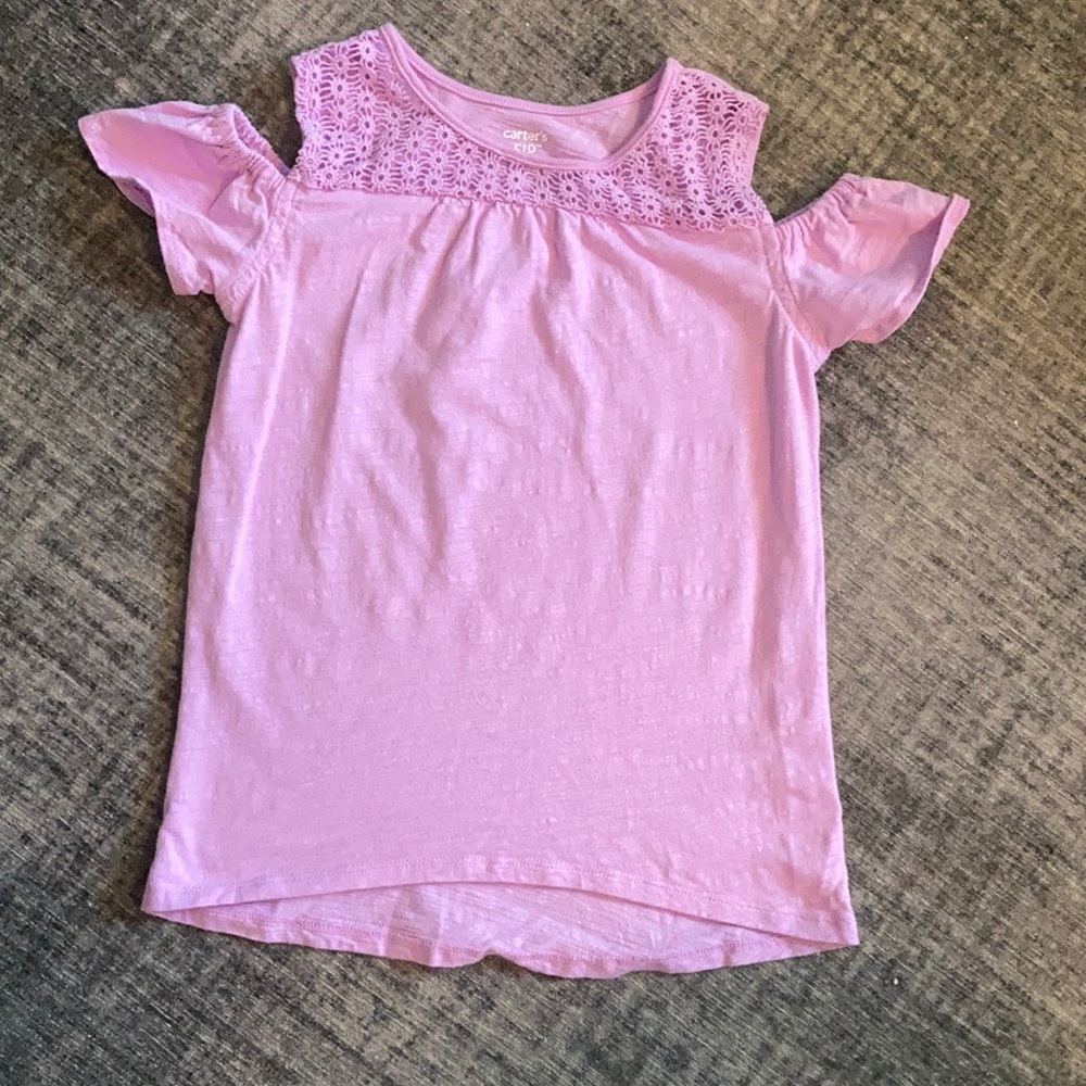 🌖 Carters 6/6x purple cold shoulder shirt